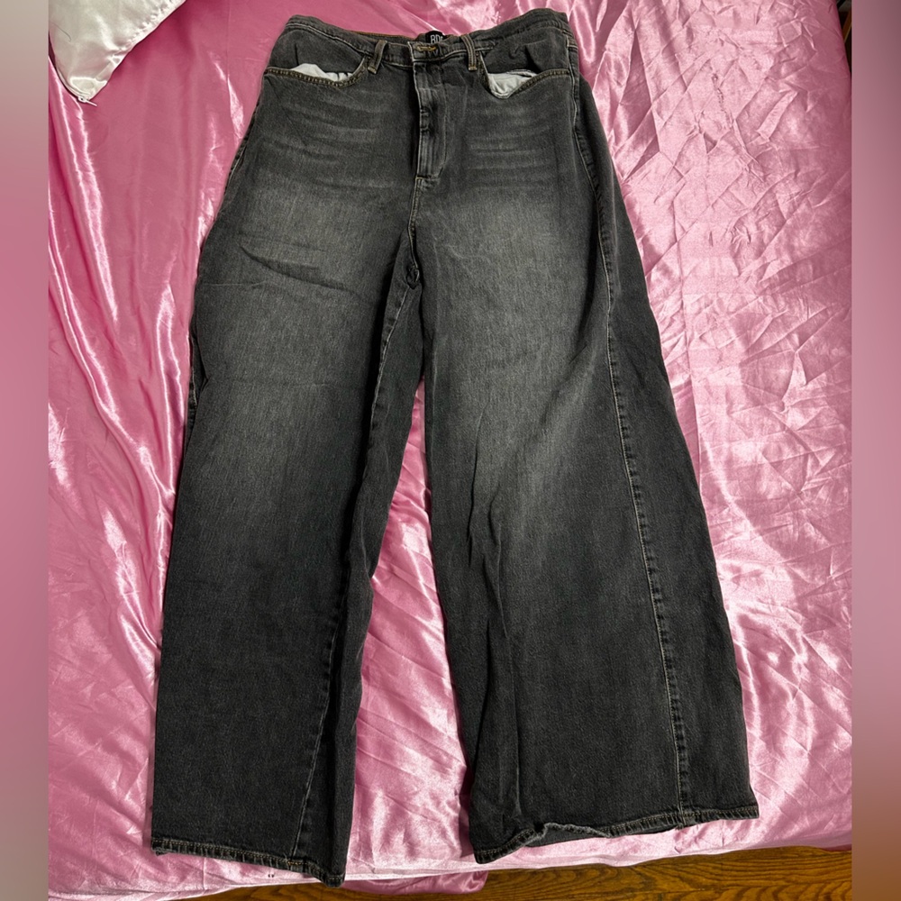 BDG Gray Denim Jeans with Yellow Stitching